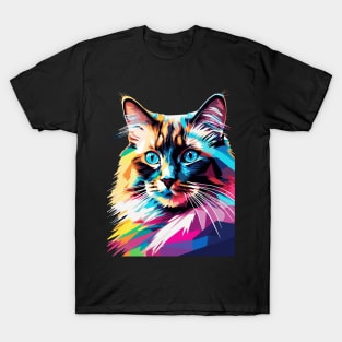 Ragdoll Cat Pop Art T-Shirt